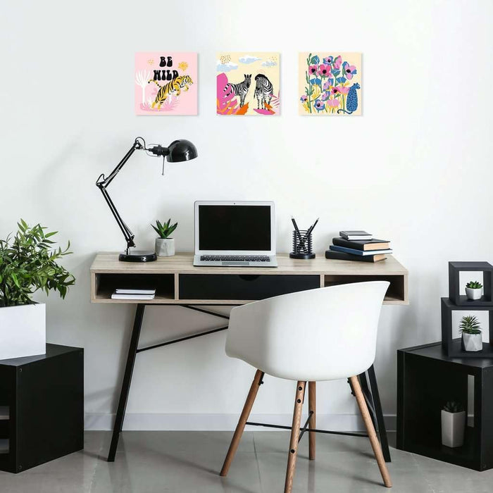 Ravensburger - CreArt Cebra, Kit para Pintar por Números, Contiene una Tabla Preimpresa 20x20 cm, Pincel, Colores y Accesorios, Juego Creativo Relajante para Adultos 14+ Años