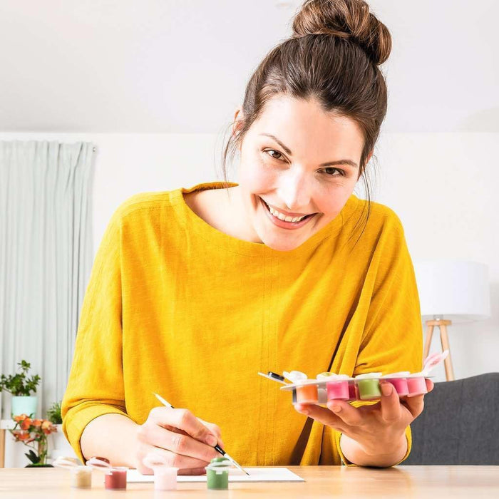 Ravensburger - CreArt Cebra, Kit para Pintar por Números, Contiene una Tabla Preimpresa 20x20 cm, Pincel, Colores y Accesorios, Juego Creativo Relajante para Adultos 14+ Años