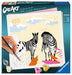 Ravensburger - CreArt Cebra, Kit para Pintar por Números, Contiene una Tabla Preimpresa 20x20 cm, Pincel, Colores y Accesorios, Juego Creativo Relajante para Adultos 14+ Años