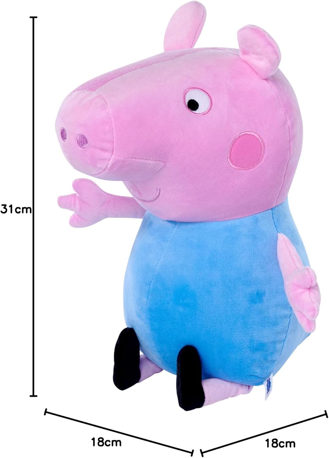 Simba 109261003 Peppa Pig Plush George 31 cm, White