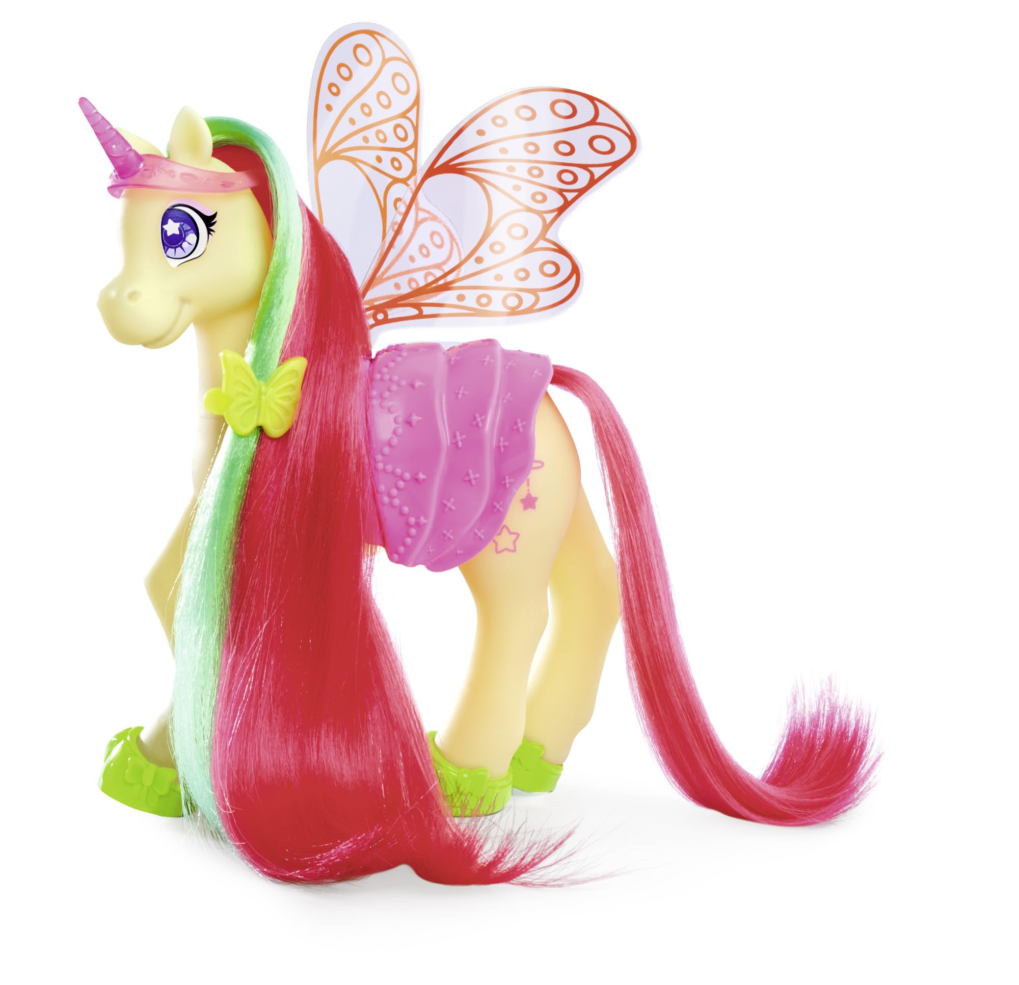 Simba- Dibujos Animados Sweet Pony Fairies - Poni para Adultos y Potros, con Clip en Roca, alas, 5 Accesorios, 22 cm, Caballos de Juego a Partir de 3 años (4006592088316