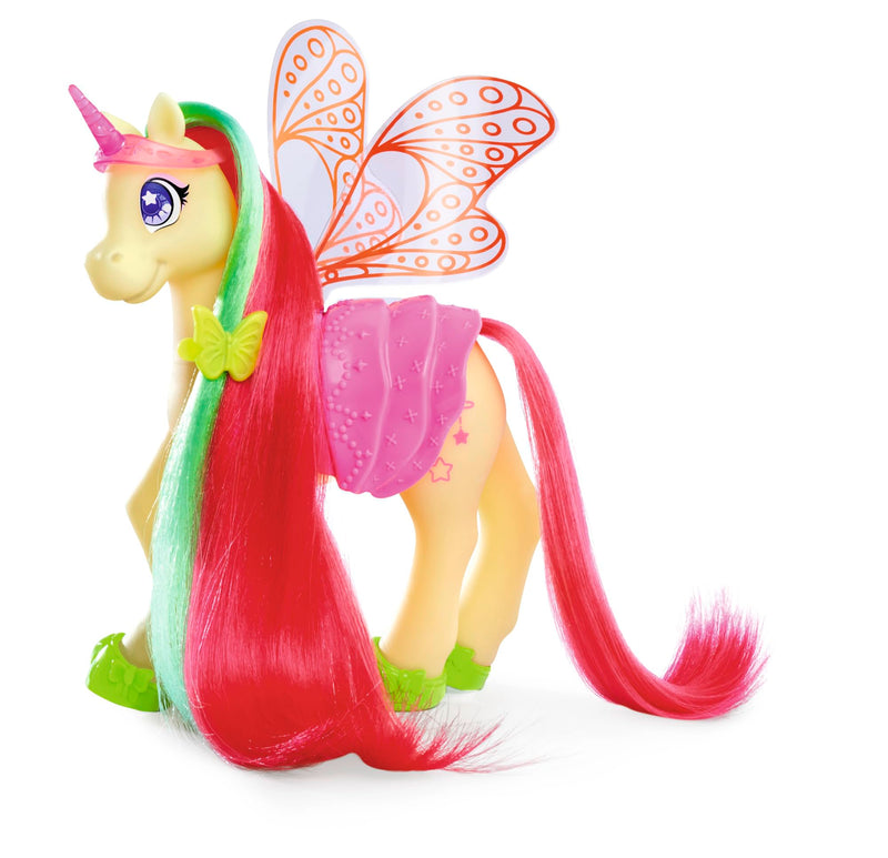 Simba- Dibujos Animados Sweet Pony Fairies - Poni para Adultos y Potros, con Clip en Roca, alas, 5 Accesorios, 22 cm, Caballos de Juego a Partir de 3 años (4006592088316