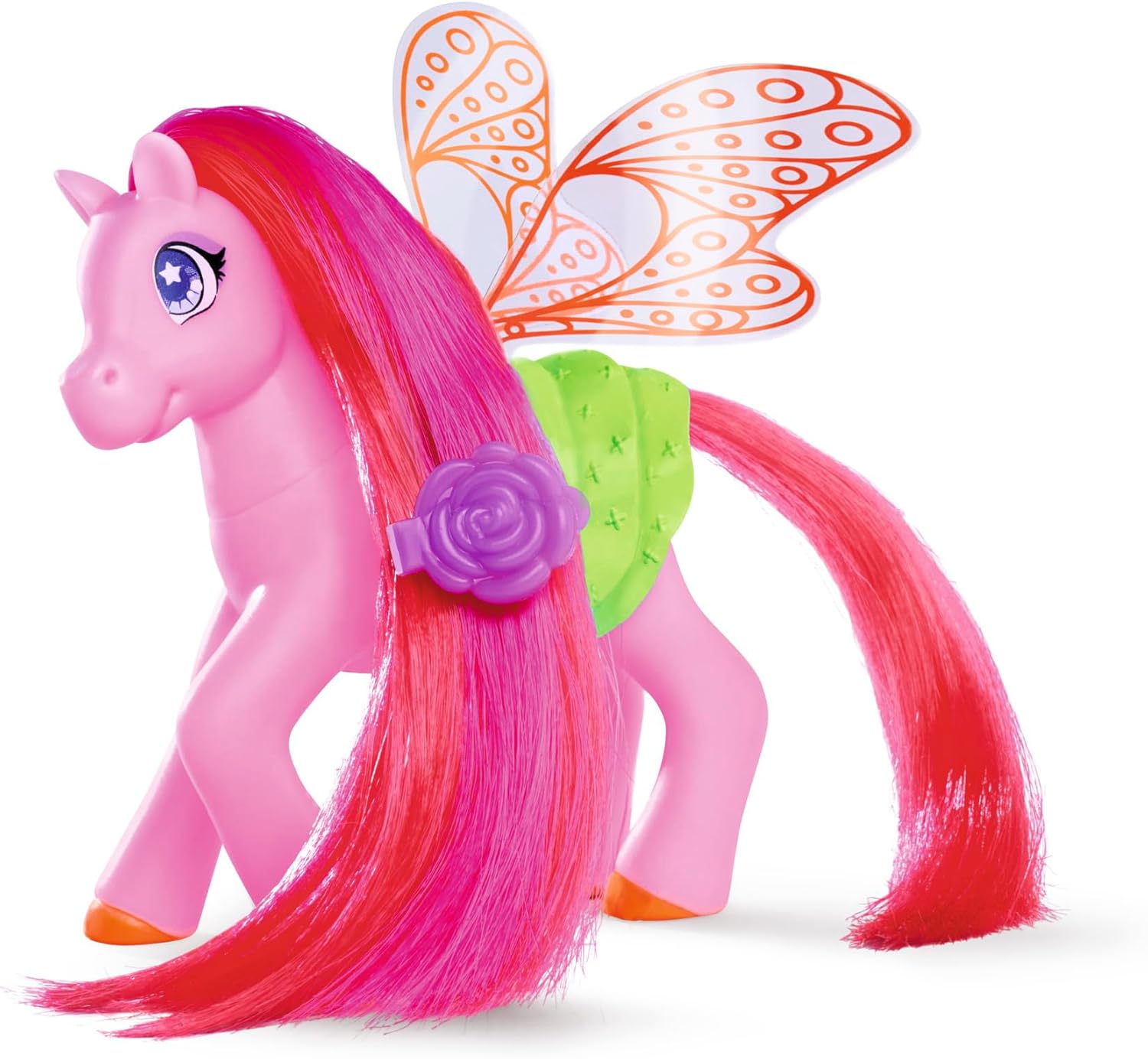 Simba- Dibujos Animados Sweet Pony Fairies - Poni para Adultos y Potros, con Clip en Roca, alas, 5 Accesorios, 22 cm, Caballos de Juego a Partir de 3 años (4006592088316