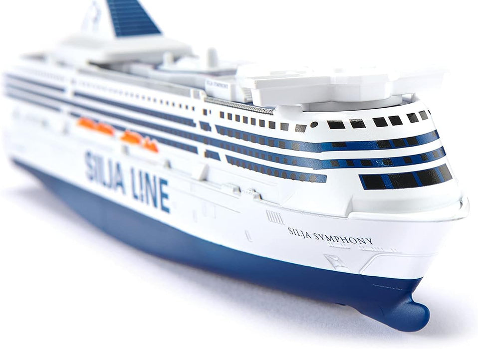 siku 1729, Silja Symphony Ferry, Metal/Plastic, 1:1000, Blue/White, Versatile play Ferry Ship Silja Symphony
