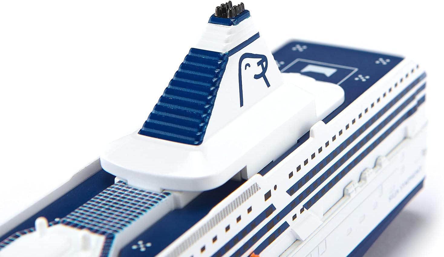 siku 1729, Silja Symphony Ferry, Metal/Plastic, 1:1000, Blue/White, Versatile play Ferry Ship Silja Symphony