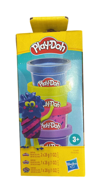 Play-Doh Dino Mini Color 4 Pack Modeling Compounds with Glitter and Metallic Colors, 1 oz Cans, Arts and Crafts Toy for Kids Ages 3 and Up