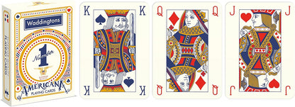 Waddingtons Number 1 Americana Spielkartenspiel, klassisches Kartenspiel im Zusammenhang mit den Stars and Stripes, Spielen Sie Poker, Rommé, Solitär oder Snap, Geschenk und Spielzeug für Jungen