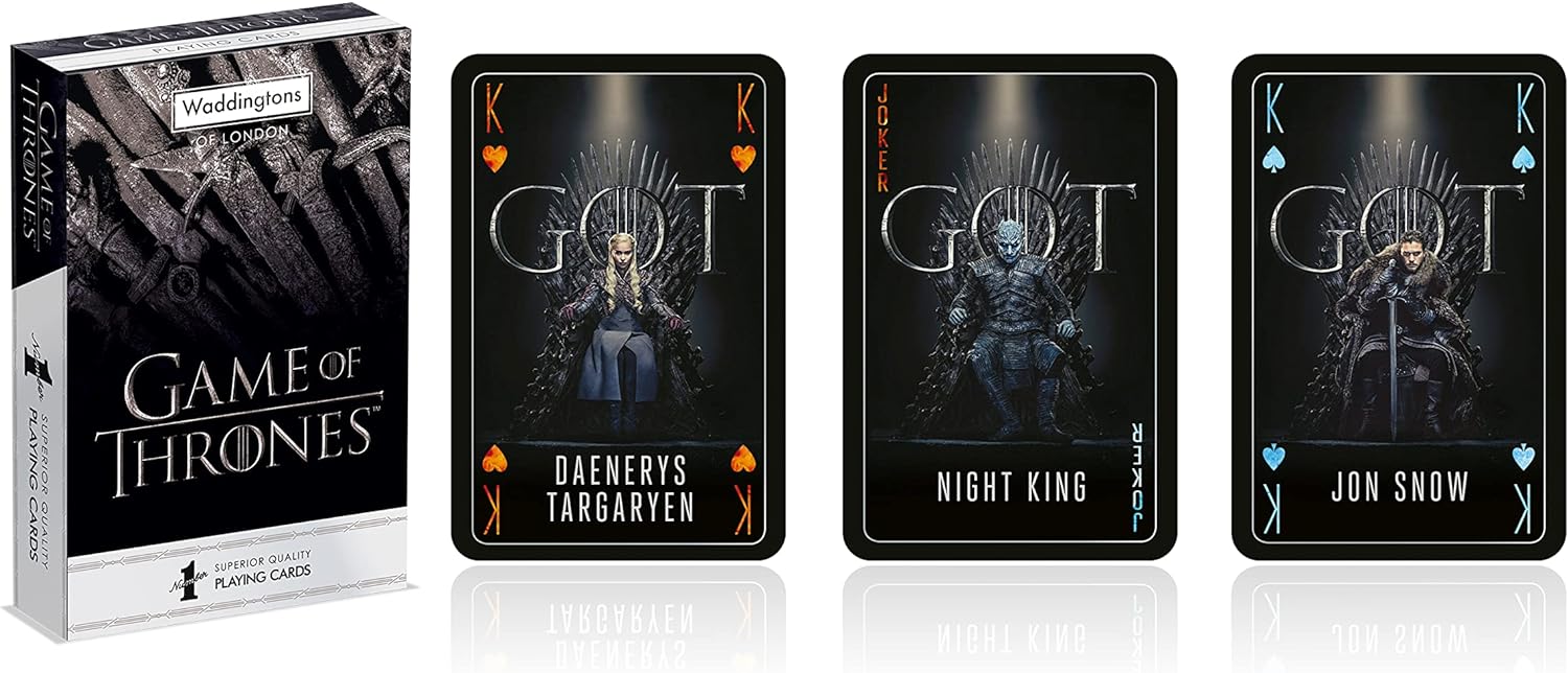 Waddingtons Number 1 Game of Thrones Playing Card Game, Enter the world of Westeros and play with Cersei, Tyrion Lannister, Jon Snow, Sansa and Arya Stark, gift and toy for players aged 6 plus