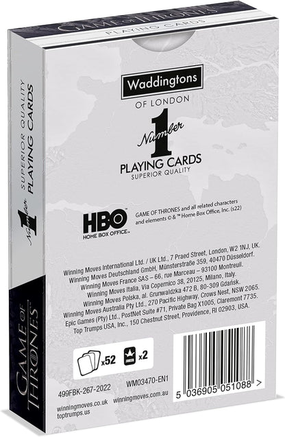 Waddingtons Number 1 Game of Thrones Playing Card Game, Enter the world of Westeros and play with Cersei, Tyrion Lannister, Jon Snow, Sansa and Arya Stark, gift and toy for players aged 6 plus