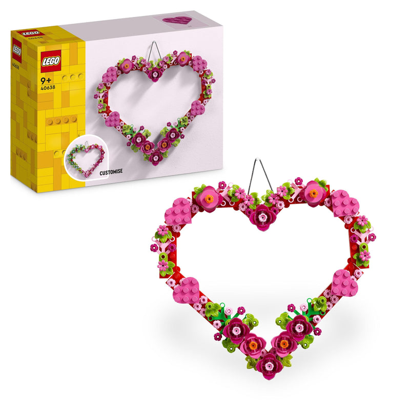 LEGO Creator Heart Ornament Set, Building Toy for 9 Plus Year Old Girls & Boys, Kids' Bedroom Decoration or Wall Accessory, Idea 40638