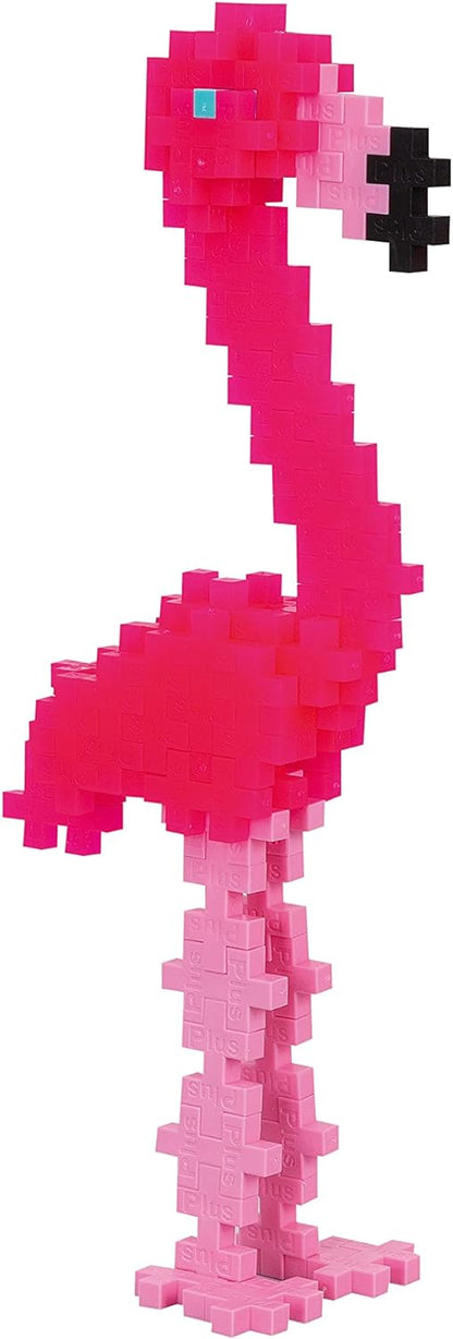 Plus-Plus- Flamingo Tiere 9604242-Tubos de construcción creativos, diseño de Flamenco, 100 Piezas, Moyen (9604242