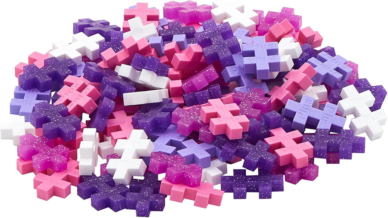 PLUS PLUS Building Blocks Toy – 100 pc Kids Construction Toys, Creative Learning Resources and STEM Play for Home and Travel - Girls and Boys Toys Age 5 Plus - Glitter 100 Pieces