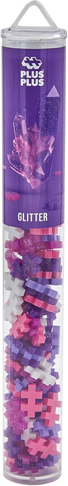 PLUS PLUS Building Blocks Toy – 100 pc Kids Construction Toys, Creative Learning Resources and STEM Play for Home and Travel - Girls and Boys Toys Age 5 Plus - Glitter 100 Pieces