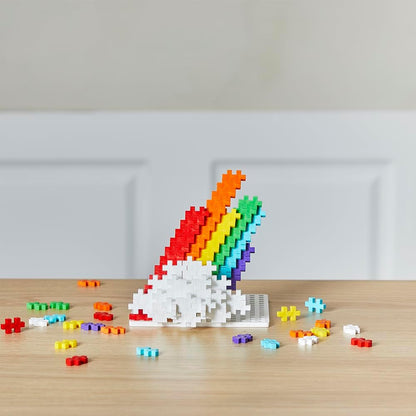 Plus-Plus 9604262 Ingenious Construction Toy, Rainbow, Creative Building Blocks Tube, 240 Pieces, Multicoloured, Mini Rainbow 240 Unité (Lot de 1)