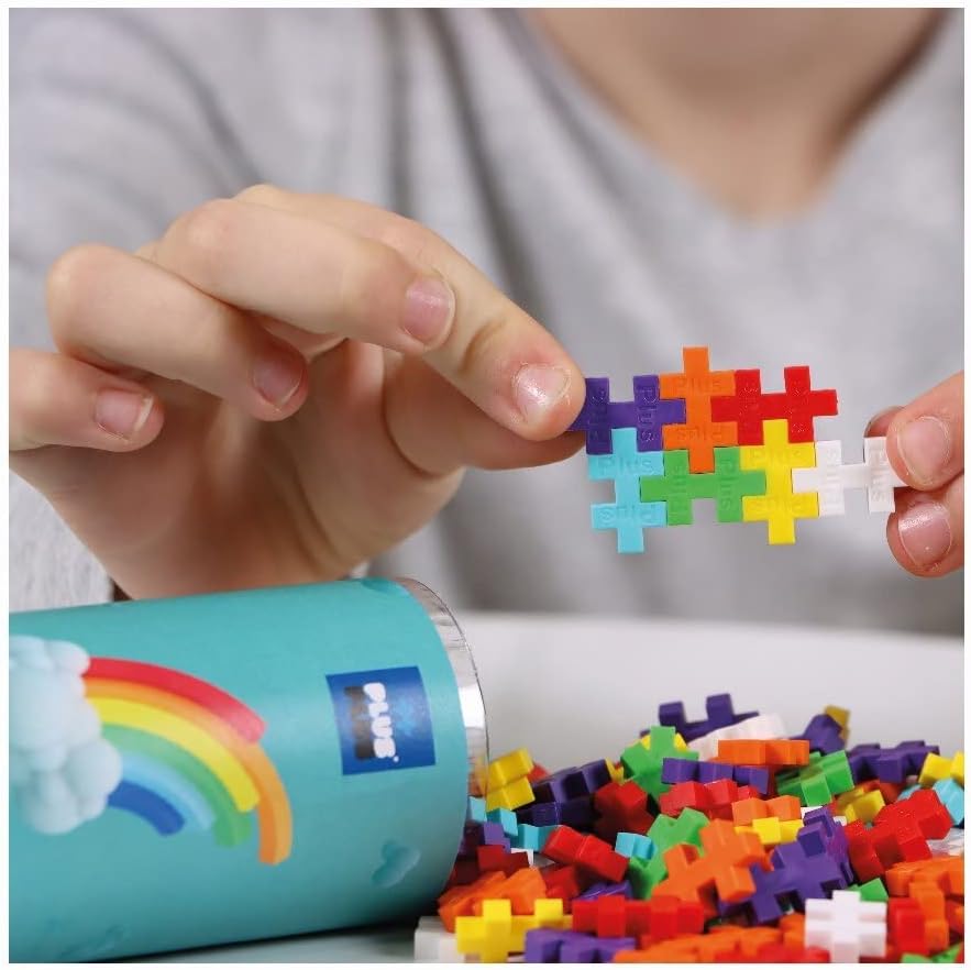 PLUS PLUS MÁS - Juego de construcción, PP4265, Arco Iris, 100 Piezas
