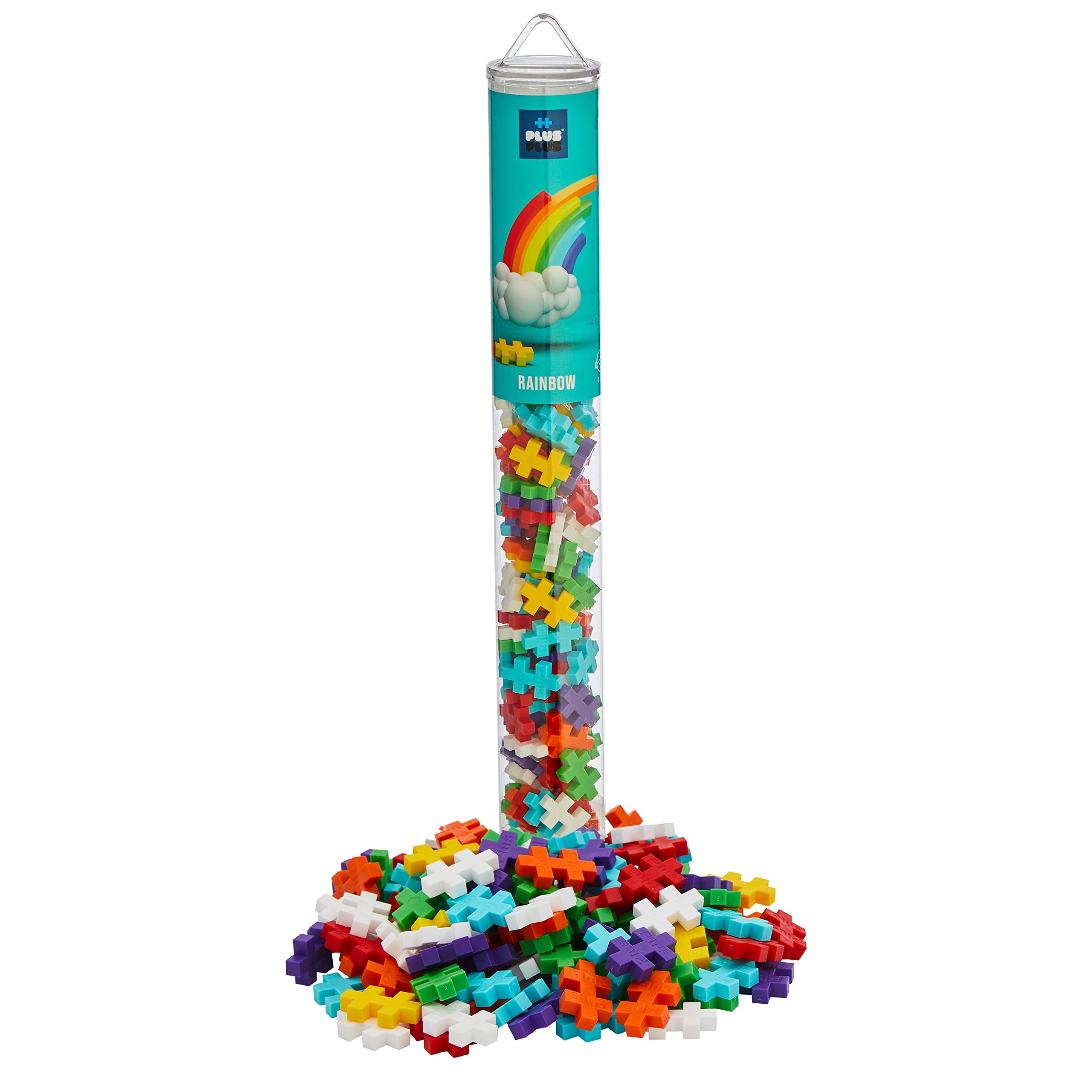 PLUS PLUS MÁS - Juego de construcción, PP4265, Arco Iris, 100 Piezas