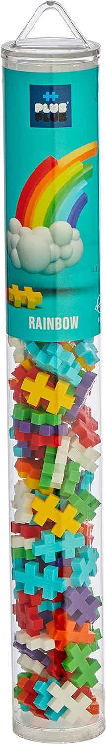 PLUS PLUS MÁS - Juego de construcción, PP4265, Arco Iris, 100 Piezas