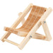 Miniature deck chair for crafting, 7.5 x 9 cm, wood, DIY decoration, mini garden furniture