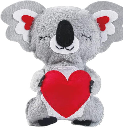 Avenir knutselset voor het maken van een pluche dier, koala-vorm, 23 cm, bevat garen, vulling en plastic naald om te breien, vanaf 6 jaar, Avenir knutselset voor je kinderen