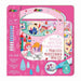 Avenir 6301777 Kleurspel prinsessen, 3-in-1 creatieve set met spelletjes, stickers en kleurafbeeldingen, doe-het-zelf, activiteitenblok voor kinderen vanaf 3 jaar