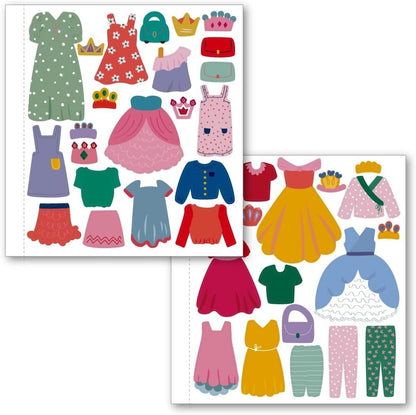 Avenir 6301777 Kleurspel prinsessen, 3-in-1 creatieve set met spelletjes, stickers en kleurafbeeldingen, doe-het-zelf, activiteitenblok voor kinderen vanaf 3 jaar