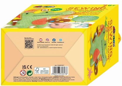 Avenir 6301817 DIY naaiset, naaigrokodil, schouderdier, knutselset voor kinderen, creatieve set, vanaf 6 jaar