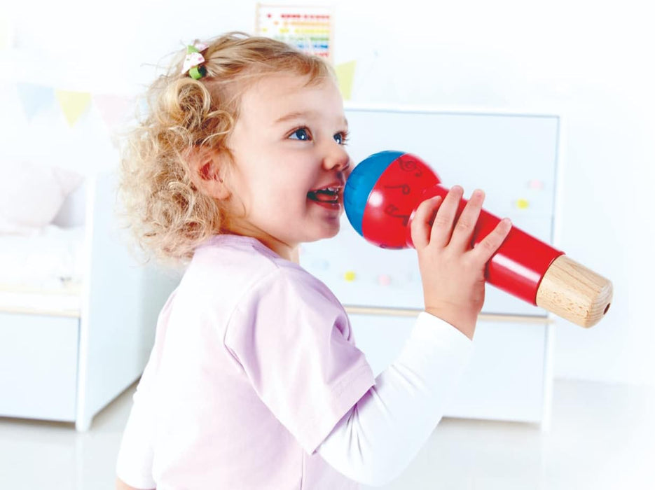 Hape Mighty Echo Microphone | Battery- Voice Amplifying Microphone Toy for Kids 1 Year and Up