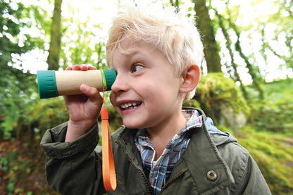 Childrens Telescope, Sustainable Toys, Hape Nature Fun Adjustable Telescope, 8x Zoom, Made From Bamboo. 3 years +