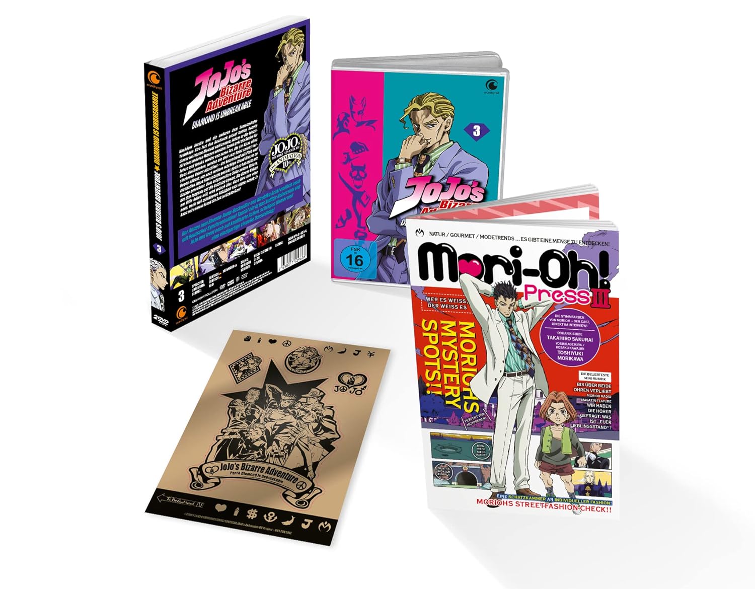 JoJo's Bizarre Adventure: Diamond Is Unbreakable - 3. Staffel - DVD Vol. 3 (Episoden 27-39)
