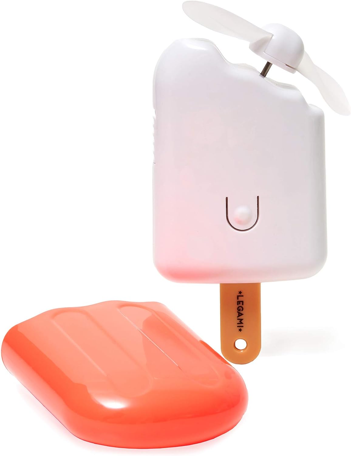 Legami - Mini Portable Ice Pop Fan, Flexible Blades, Material: ABS, EVA, Size: 8.5 x 17.3 cm, Practical, Functional and Fun