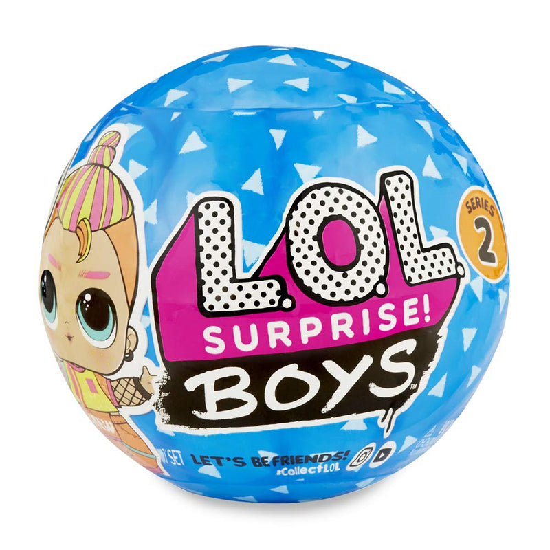 L.O.L. Surprise, Boys - Ball of 7 Surprises including 1 Boy Doll 8 cm, Accessories, Surprise Water Function, Random Models to Collect (Series 2), Toy for Children from 3 Years, LLUC1