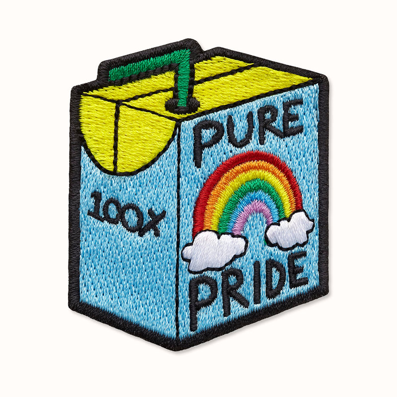 Moleskine Sticker Patch for Notebook or Diary, Personalised Stickers Pride Juice Patch, 100% Pure Pride Designed by Artist Ashton Attzs, Size 5x5cm