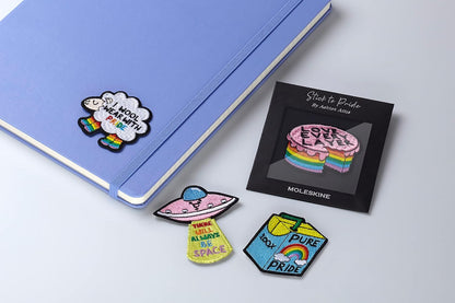 Moleskine Patch Sticker for Notebook or Diary, Personalised Stickers Pride Sheep Patch, I Wool Wear with Pride Designed by Artist Ashton Attzs, Size 5x5cm