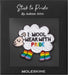 Moleskine Patch Sticker for Notebook or Diary, Personalised Stickers Pride Sheep Patch, I Wool Wear with Pride Designed by Artist Ashton Attzs, Size 5x5cm