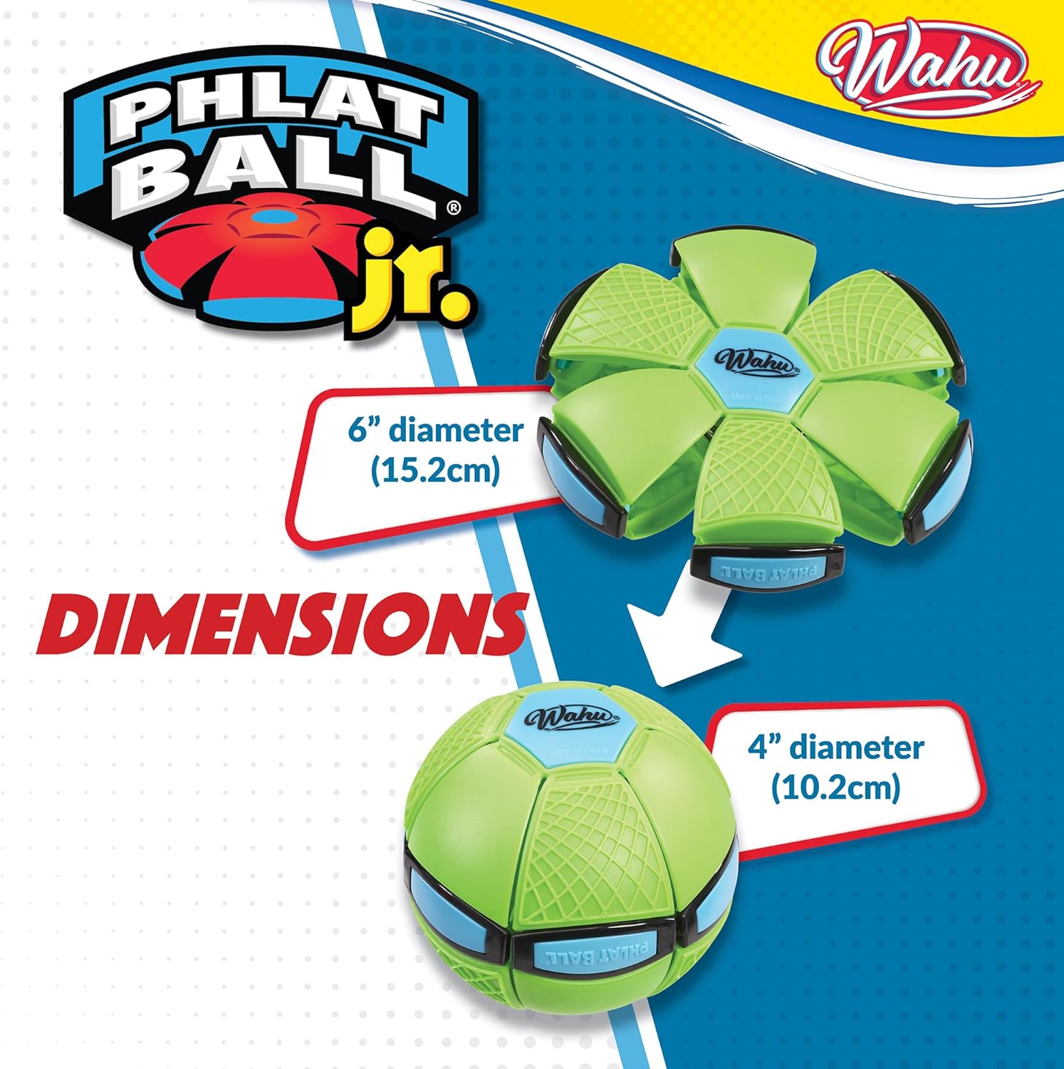 Wahu Phlat Ball Junior | Green | For Kids Ages 5+ | Outdoor Garden Toy