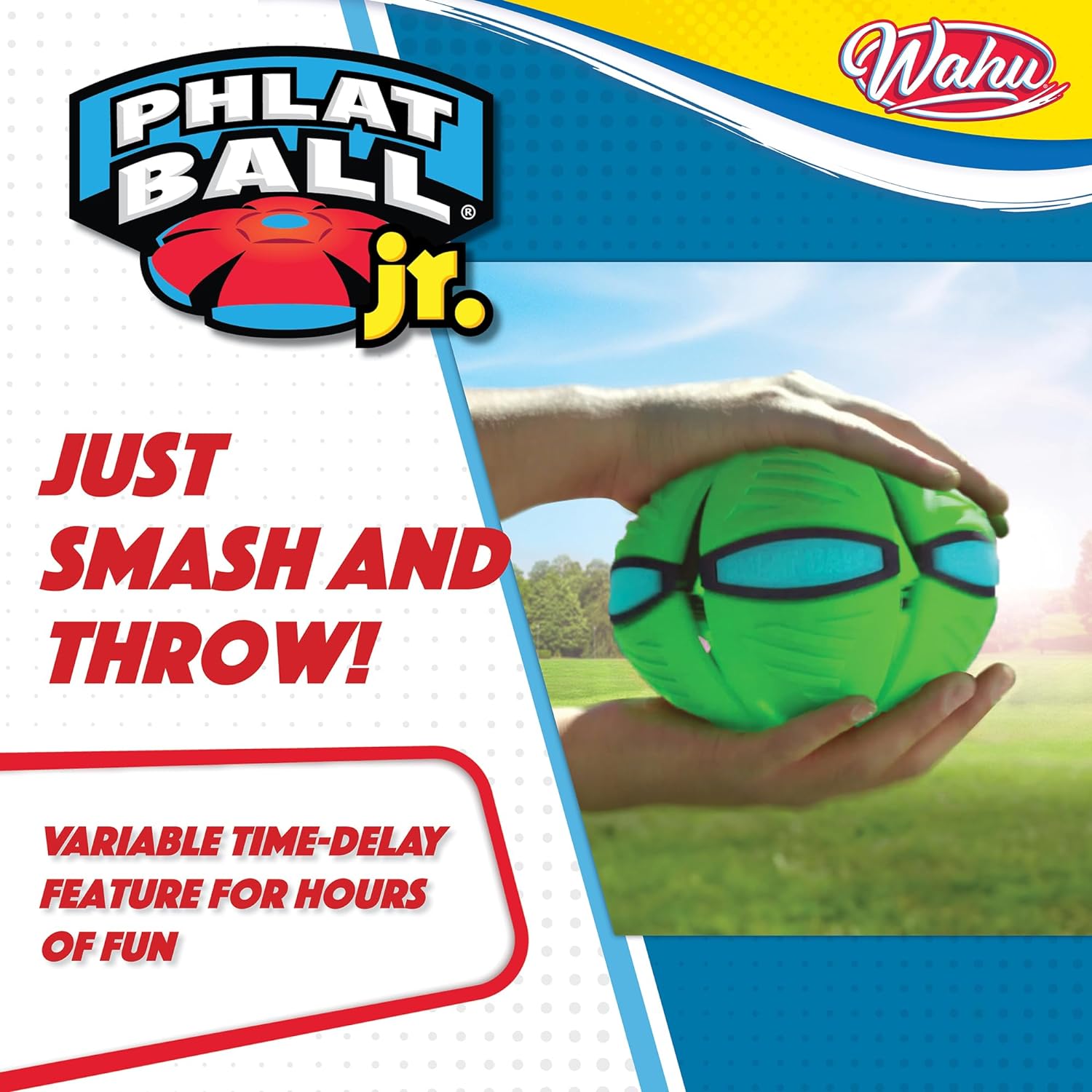 Wahu Phlat Ball Junior | Green | For Kids Ages 5+ | Outdoor Garden Toy