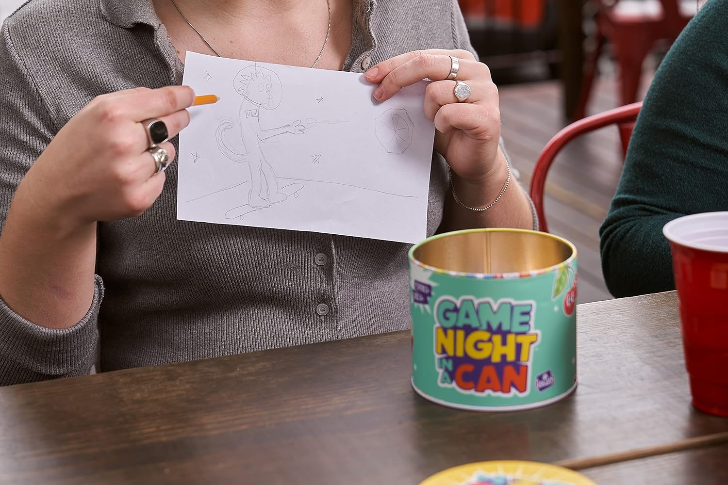 Goliath Game Night in a Can, Kartenspiel für Kinder ab 8 Jahren, Gesellschaftsspiel für 3-20 Spieler
