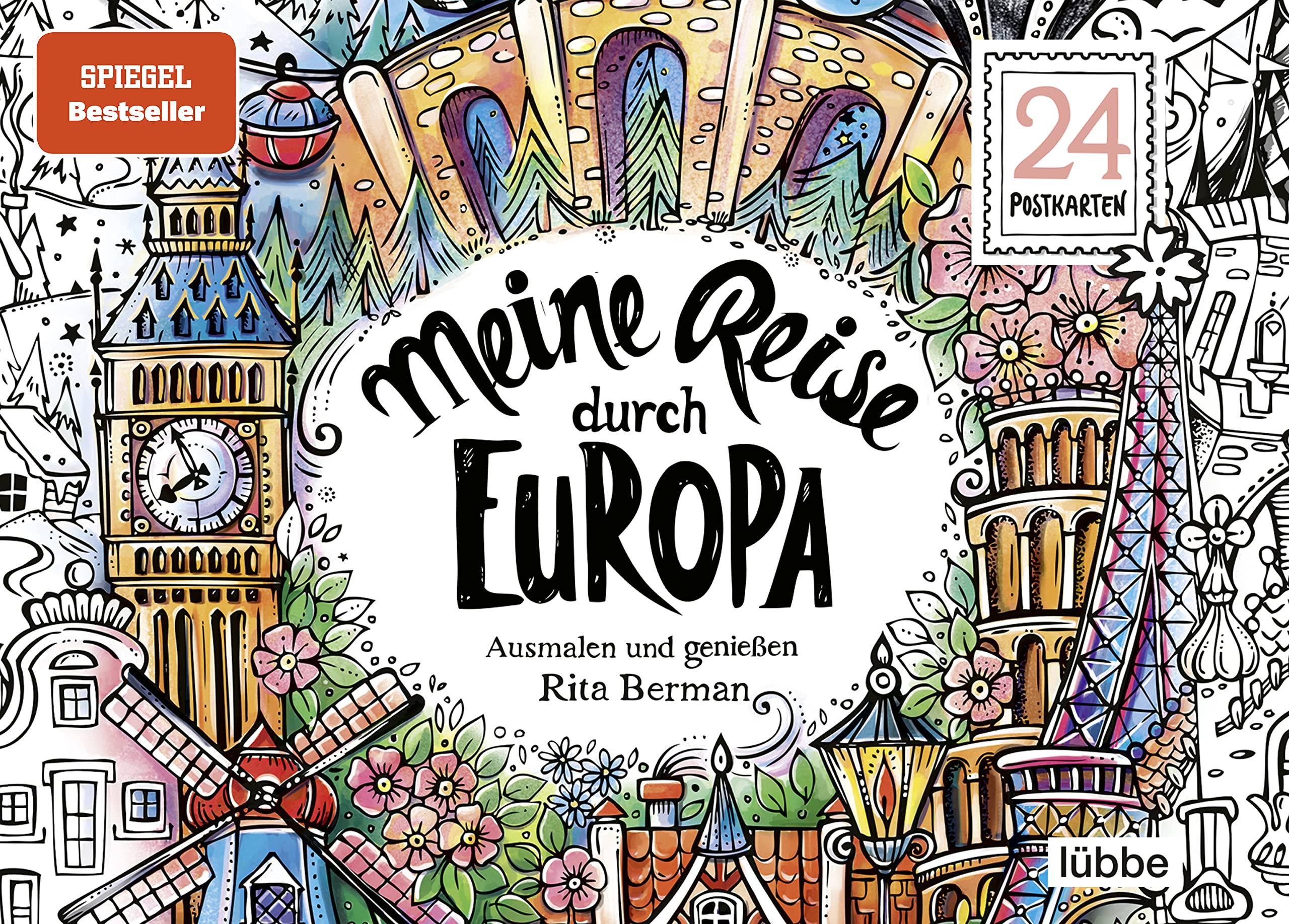 Meine Reise durch Europa: Ausmalen und genießen. 24 Postkarten (Die Welt wird bunt, Band 9
