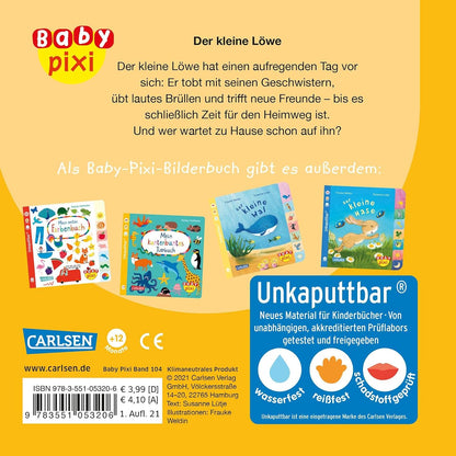 Baby Pixi (unkaputtbar) 104: Der kleine Löwe: Ein Baby-Buch mit farbigem Register ab 1 Jahr (104