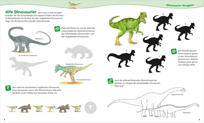 WAS IST WAS Junior Mitmach-Heft Dinosaurier: Spiele, Rätsel, Sticker