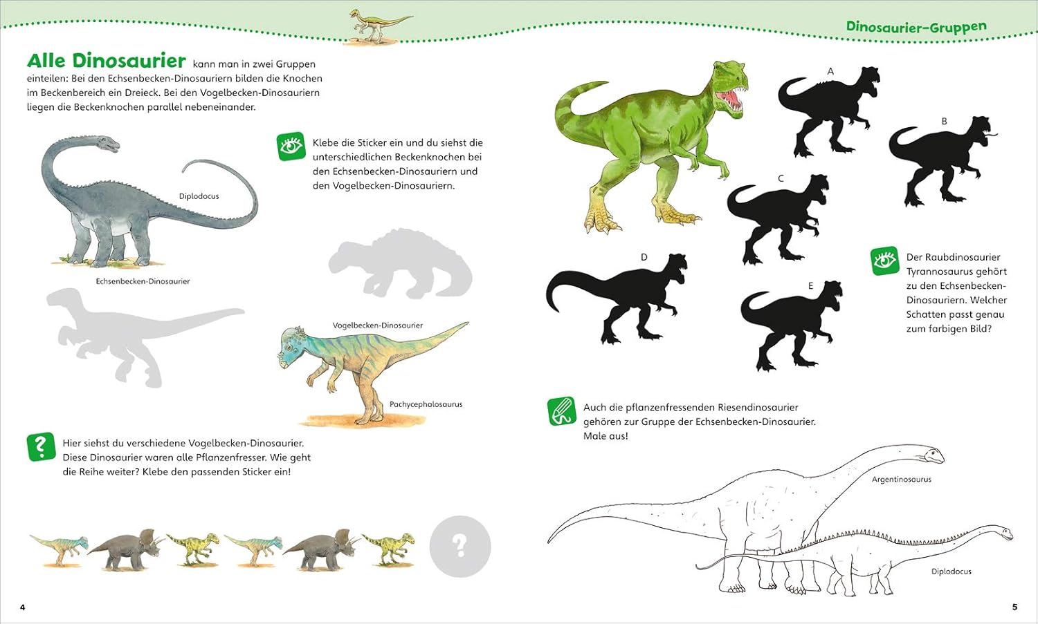 WAS IST WAS Junior Mitmach-Heft Dinosaurier: Spiele, Rätsel, Sticker