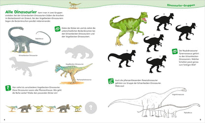 WAS IST WAS Junior Mitmach-Heft Dinosaurier: Spiele, Rätsel, Sticker
