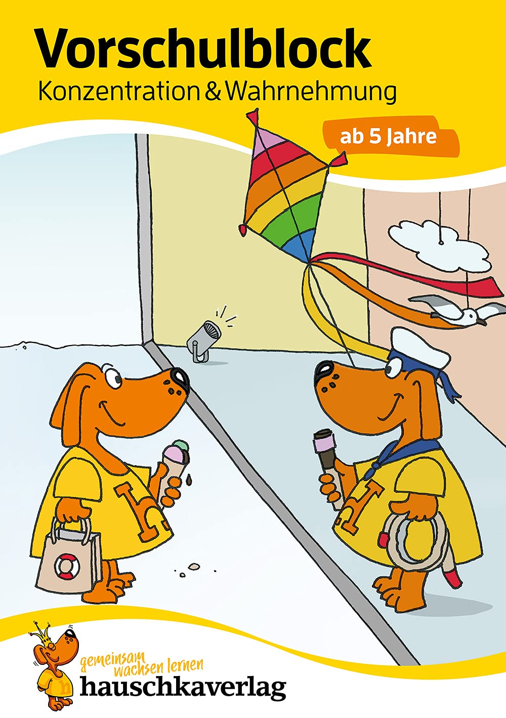Vorschulblock ab 5 Jahre für Junge und Mädchen - Konzentration und Wahrnehmung: Bunter Rätselblock - Förderung mit Freude (Übungshefte und -blöcke für Kindergarten und Vorschule, Band 623