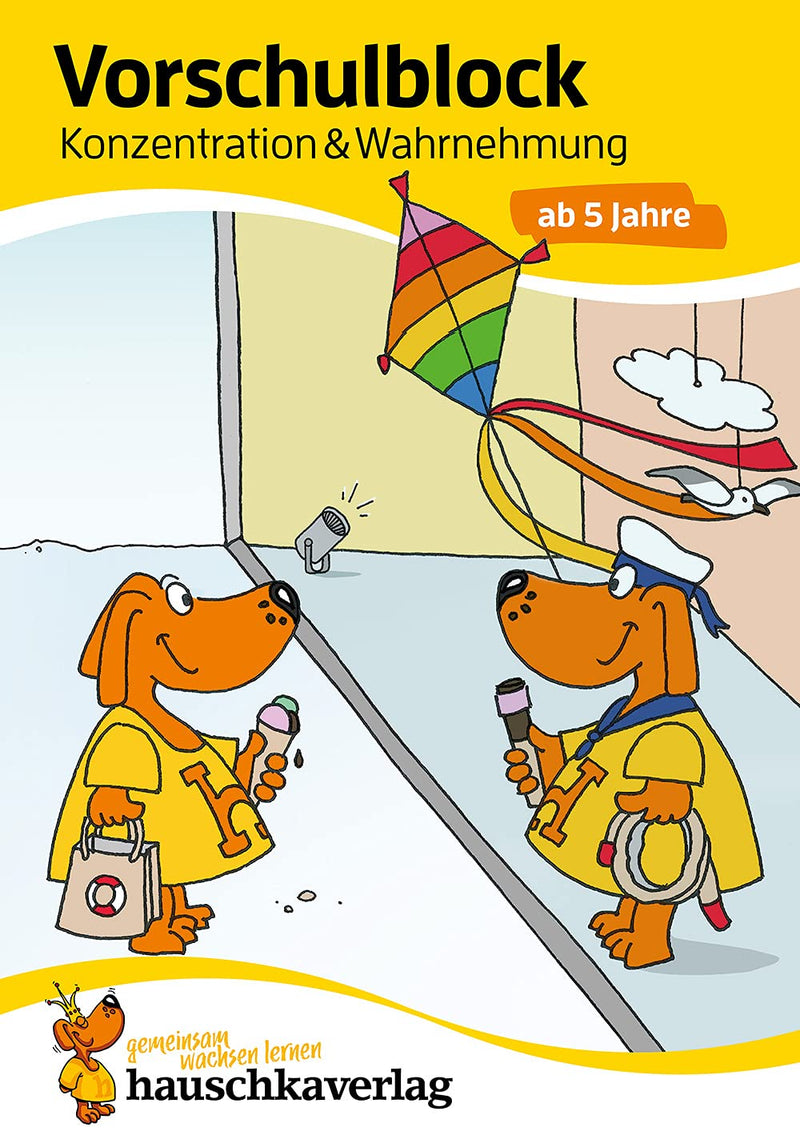 Vorschulblock ab 5 Jahre für Junge und Mädchen - Konzentration und Wahrnehmung: Bunter Rätselblock - Förderung mit Freude (Übungshefte und -blöcke für Kindergarten und Vorschule, Band 623