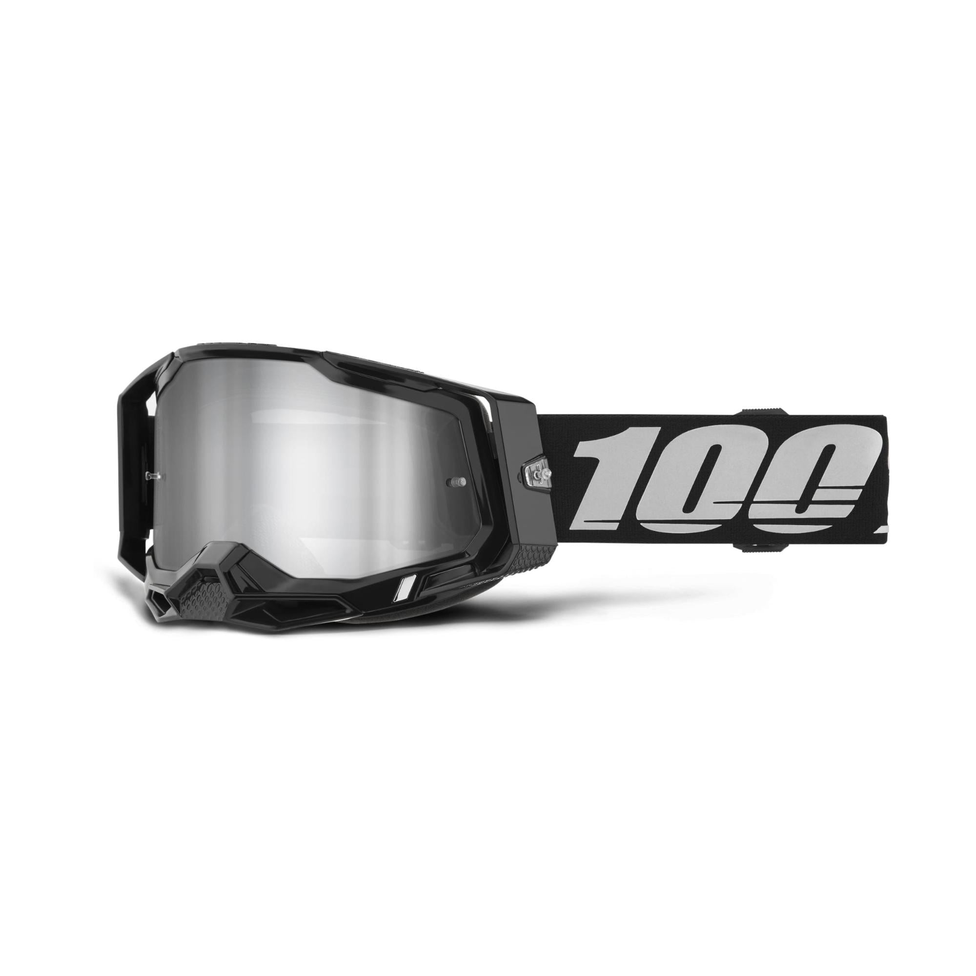 100% Racecraft 2 Goggle Black / Mirror Silver Lens