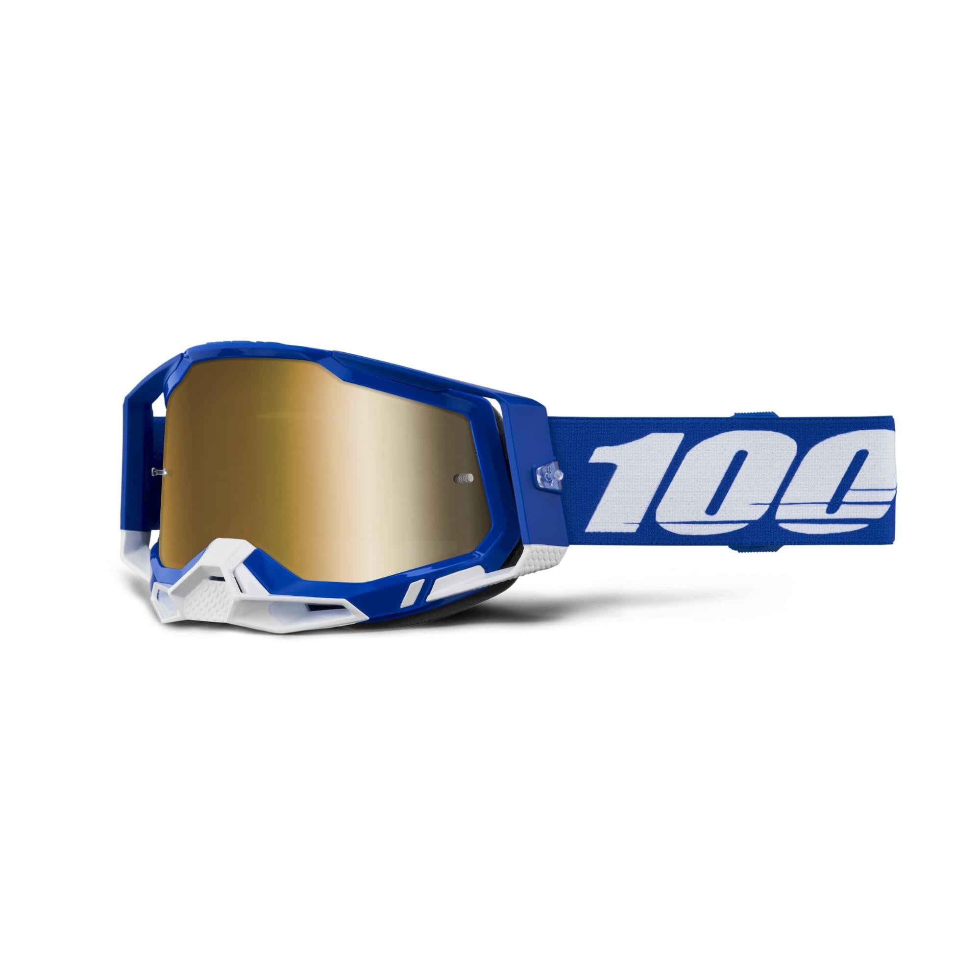100% Racecraft 2 Goggle Blue / Mirror True Gold Lens