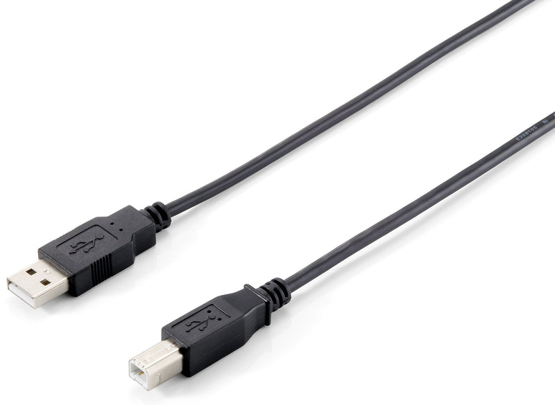 Equip USB-kabel A -> B St/1,80 m polybag, zwart