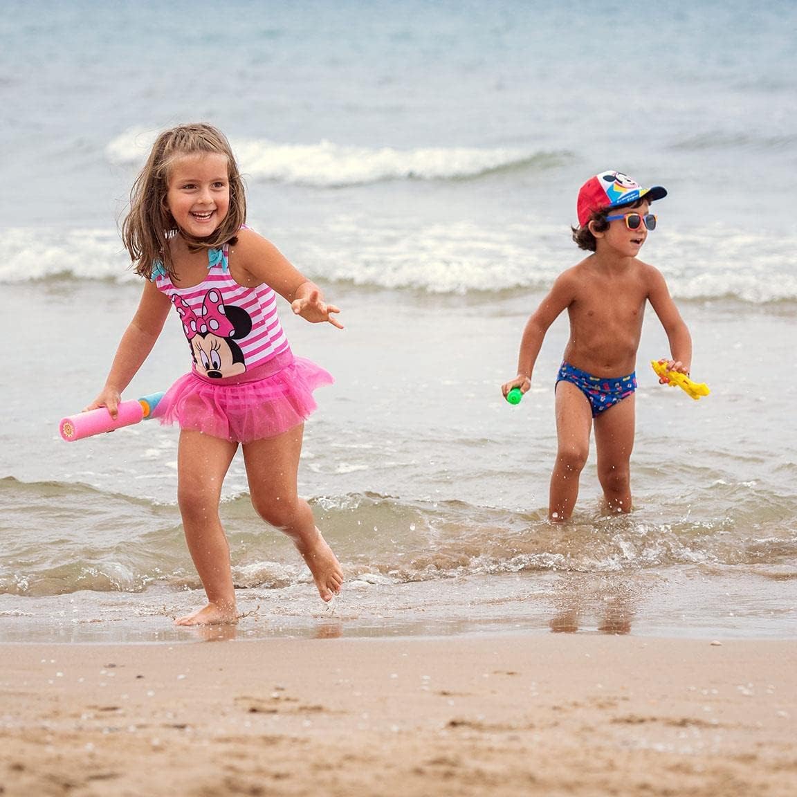 CERDÁ LIFE'S LITTLE MOMENTS Baby Minnie Mouse Tulle Swimsuit for Girls 5 Years Pink and White