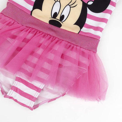 CERDÁ LIFE'S LITTLE MOMENTS Baby Minnie Mouse Tulle Swimsuit for Girls 5 Years Pink and White