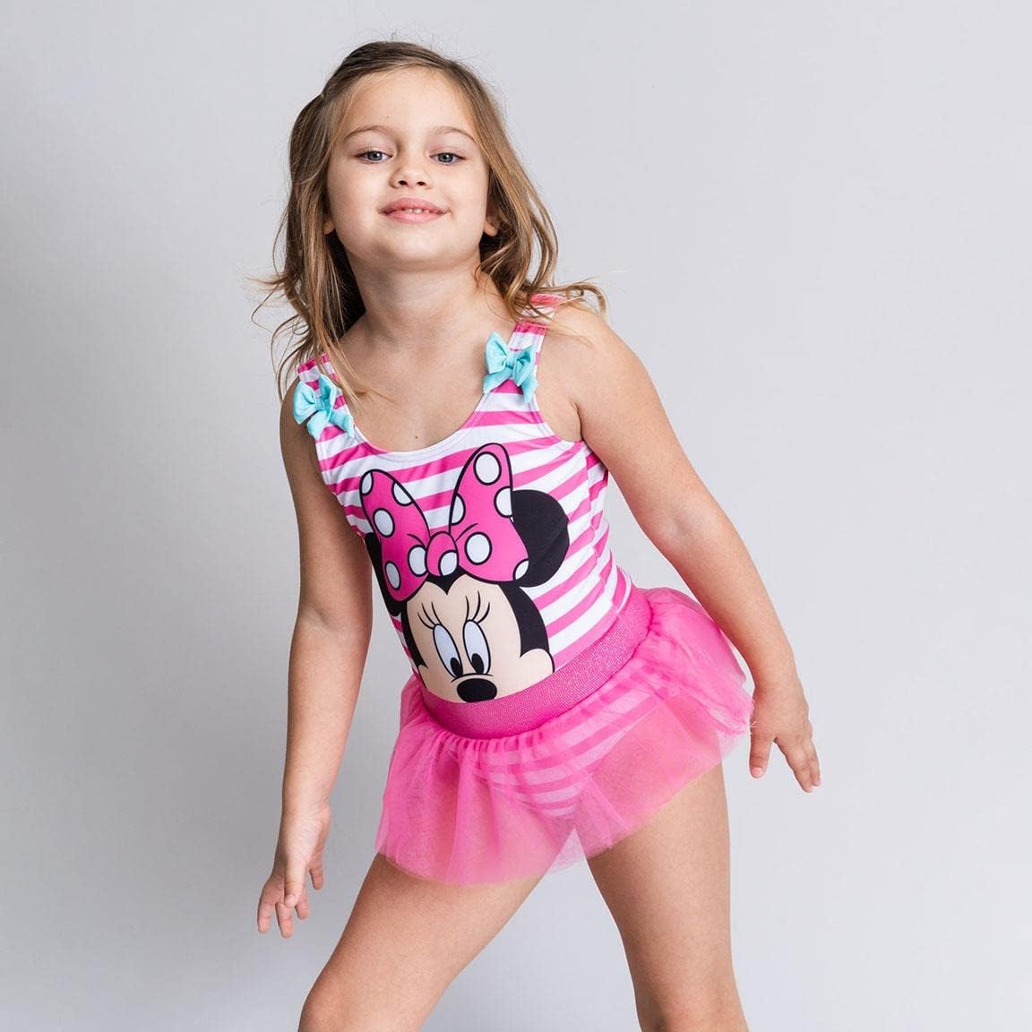 CERDÁ LIFE'S LITTLE MOMENTS Baby Minnie Mouse Tulle Swimsuit for Girls 5 Years Pink and White